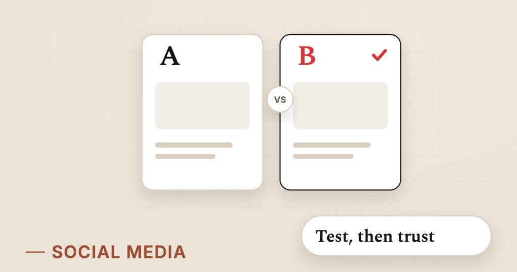 Illustration for a/b testing: Test, then trust