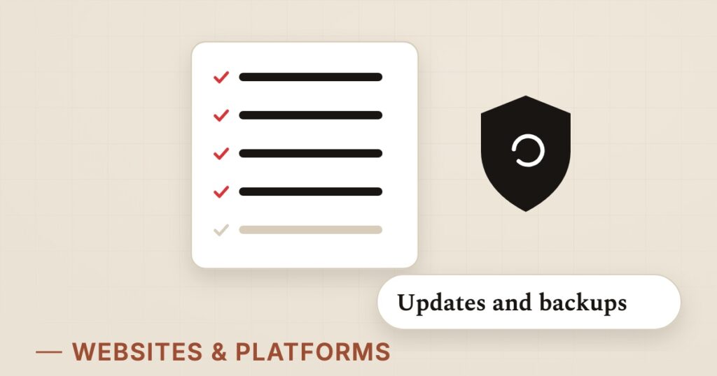 Illustration for beyond the launch: Updates and backups