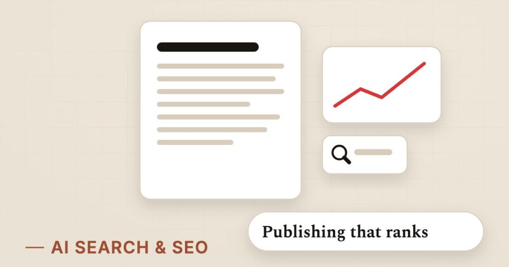 Illustration for content marketing: Publishing that ranks