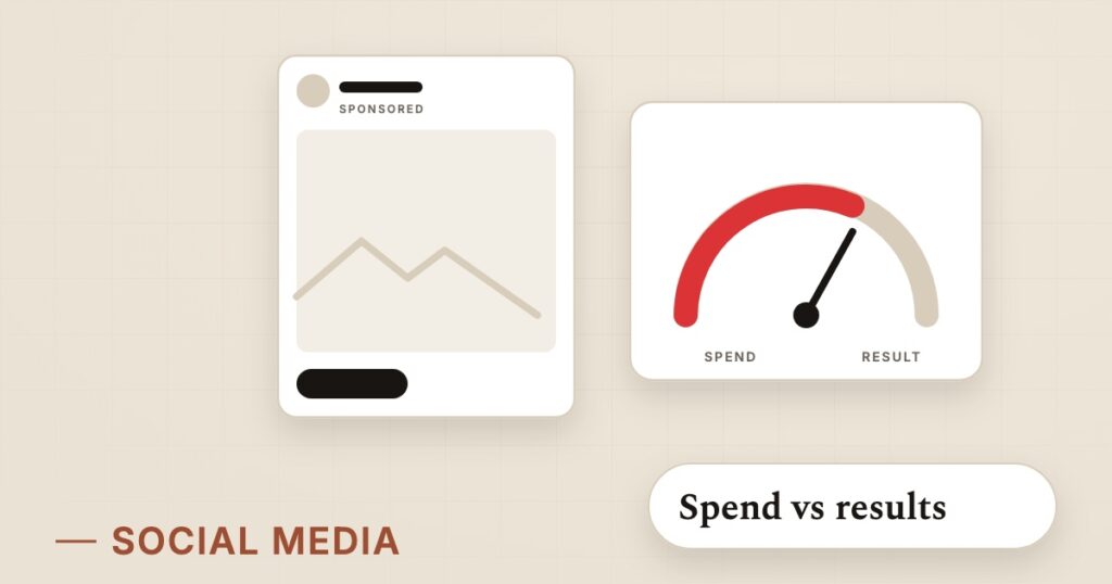 Illustration for ad costs: Spend vs results