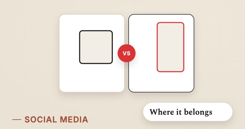 Illustration for facebook vs instagram: Where it belongs