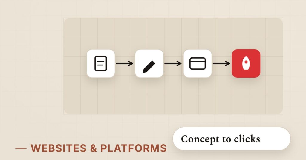 Illustration for brief to launch: Concept to clicks