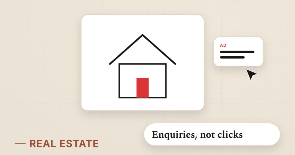 Illustration for google ads for agents: Enquiries, not clicks