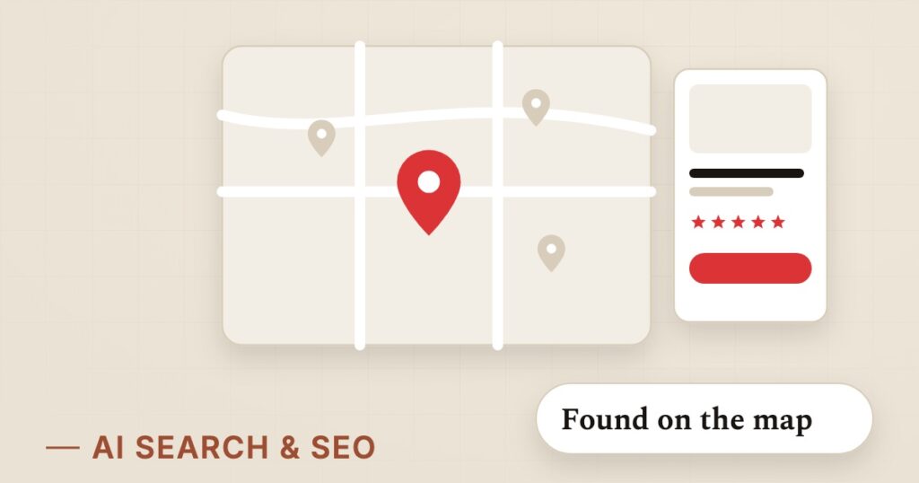 Illustration for business profile: Found on the map