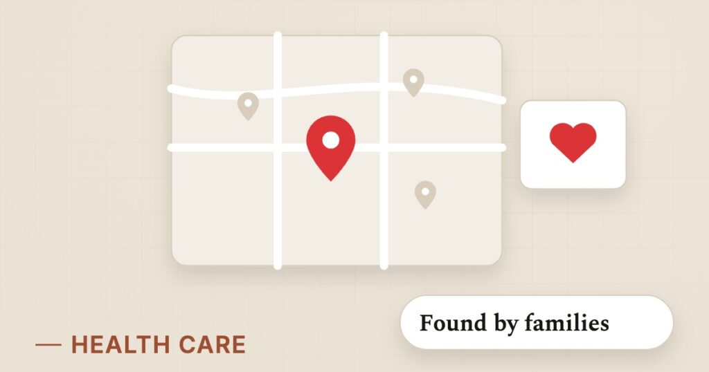 Illustration for aged & home care: Found by families