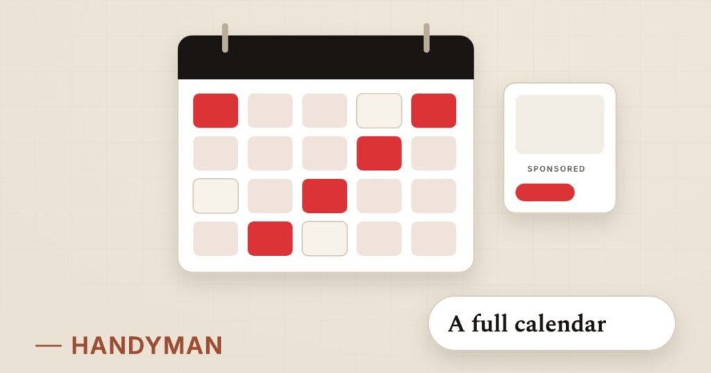 Illustration for social ads: A full calendar