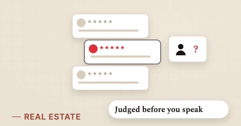 Illustration for online reputation: Judged before you speak