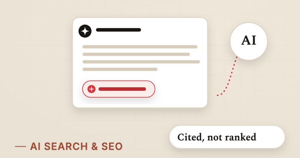 Illustration for ai citations: Cited, not ranked
