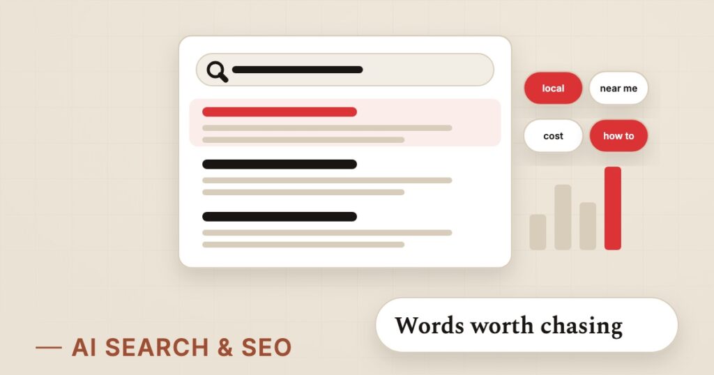Illustration for keyword research: Words worth chasing