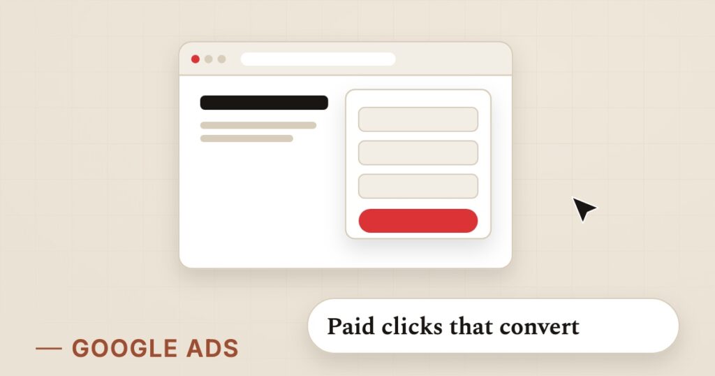 Illustration for landing pages: Paid clicks that convert