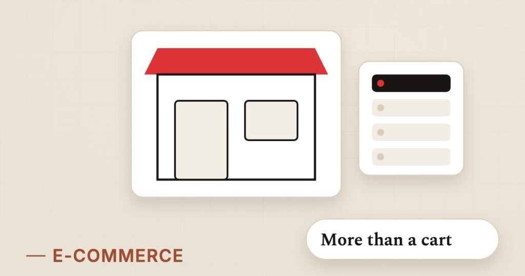 Illustration for online store launch: More than a cart