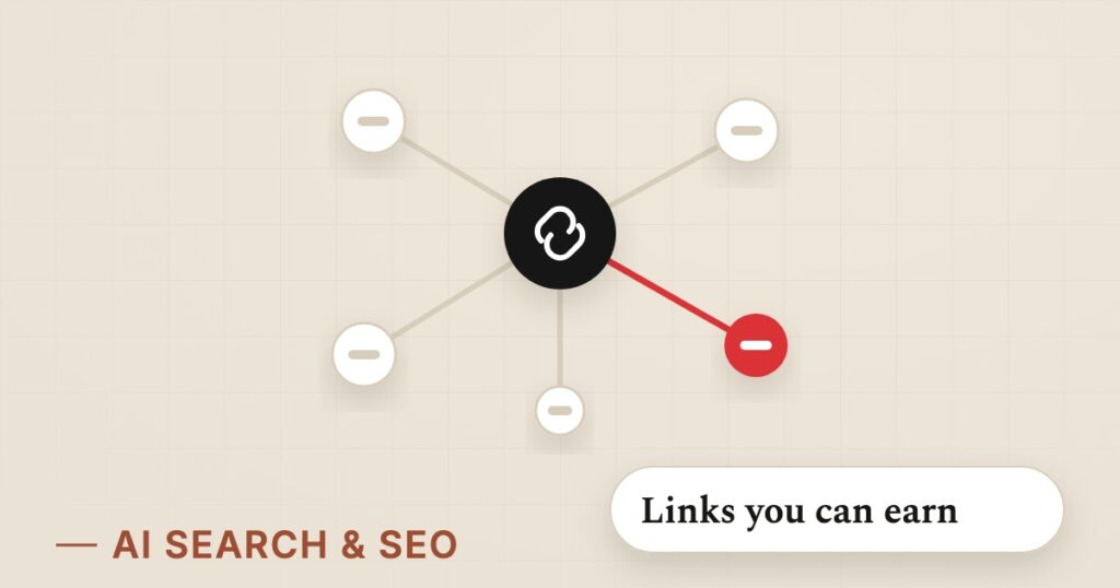 Illustration for link building: Links you can earn