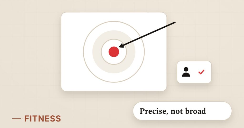 Illustration for cost per lead: Precise, not broad