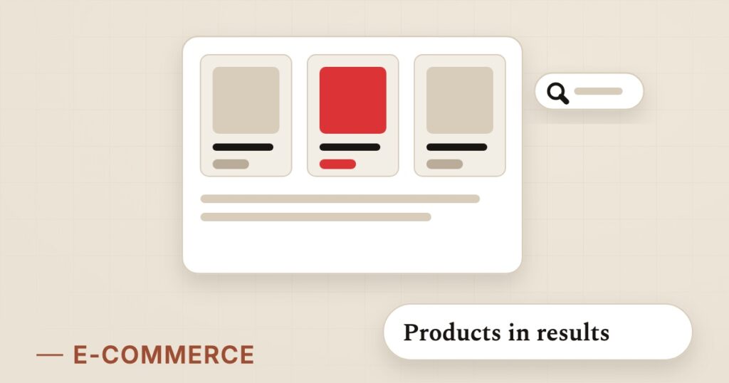 Illustration for shopping ads: Products in results