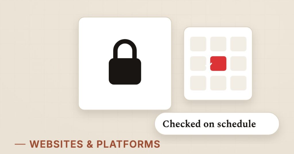 Illustration for security basics: Checked on schedule