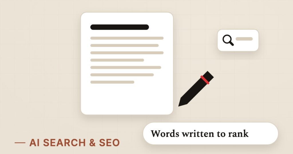 Illustration for seo copywriting: Words written to rank