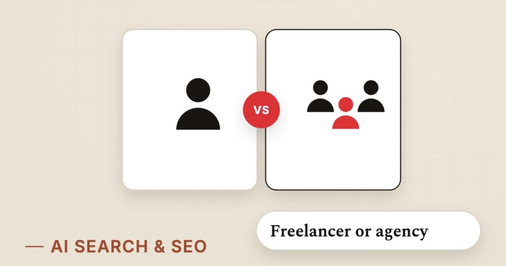Illustration for who to hire: Freelancer or agency