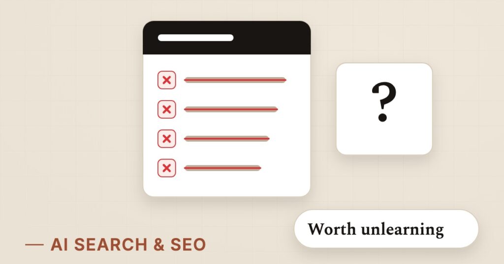 Illustration for seo myths: Worth unlearning