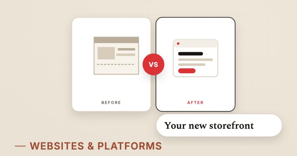 Illustration for digital makeover: Your new storefront