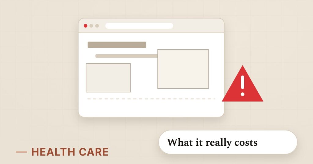 Illustration for poor web design: What it really costs
