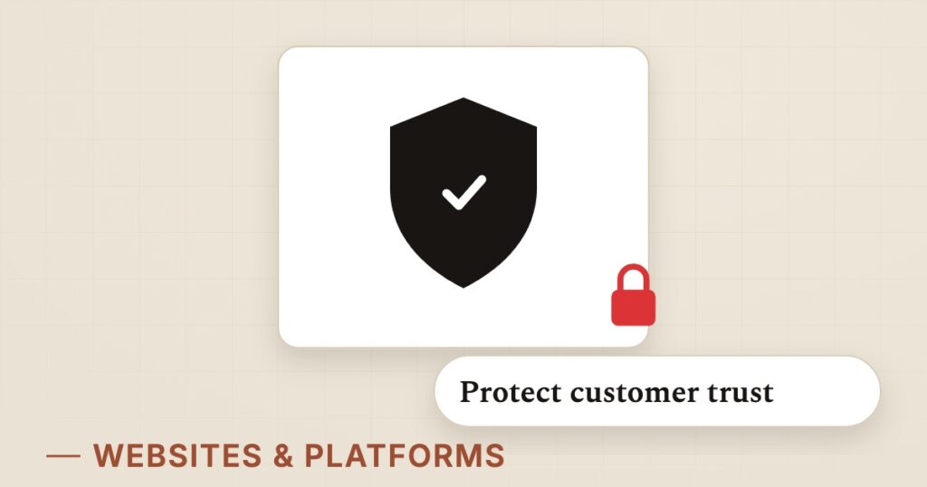 Illustration for website security: Protect customer trust