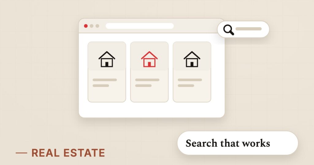 Illustration for agent websites: Search that works