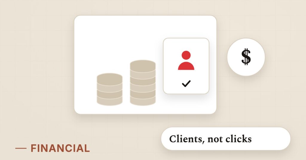Illustration for cost per acquisition: Clients, not clicks