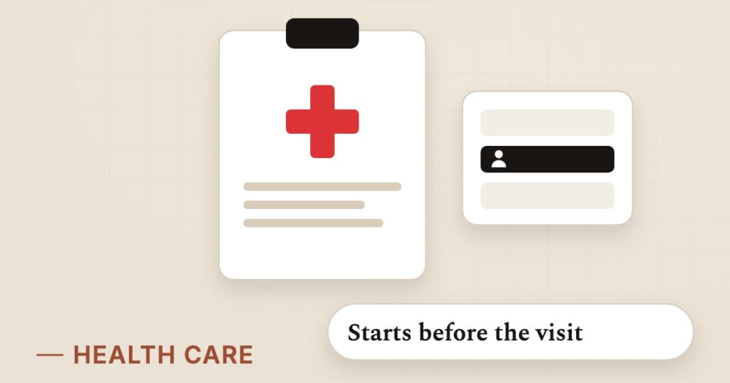 Illustration for patient-centric site: Starts before the visit