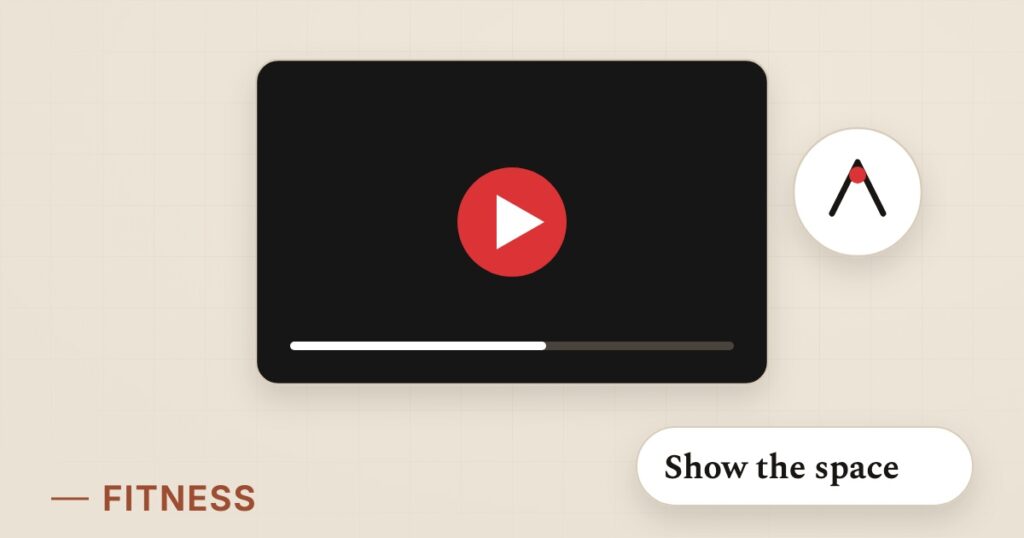 Illustration for video-first sites: Show the space