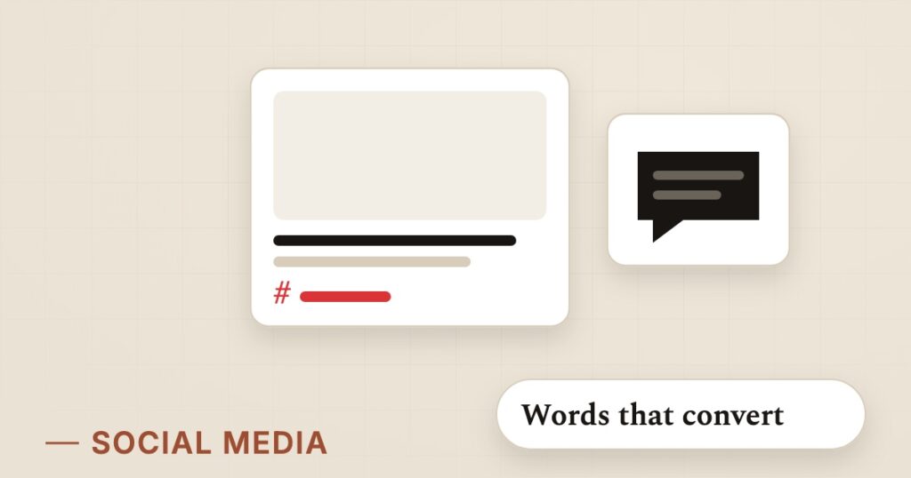 Illustration for captions: Words that convert