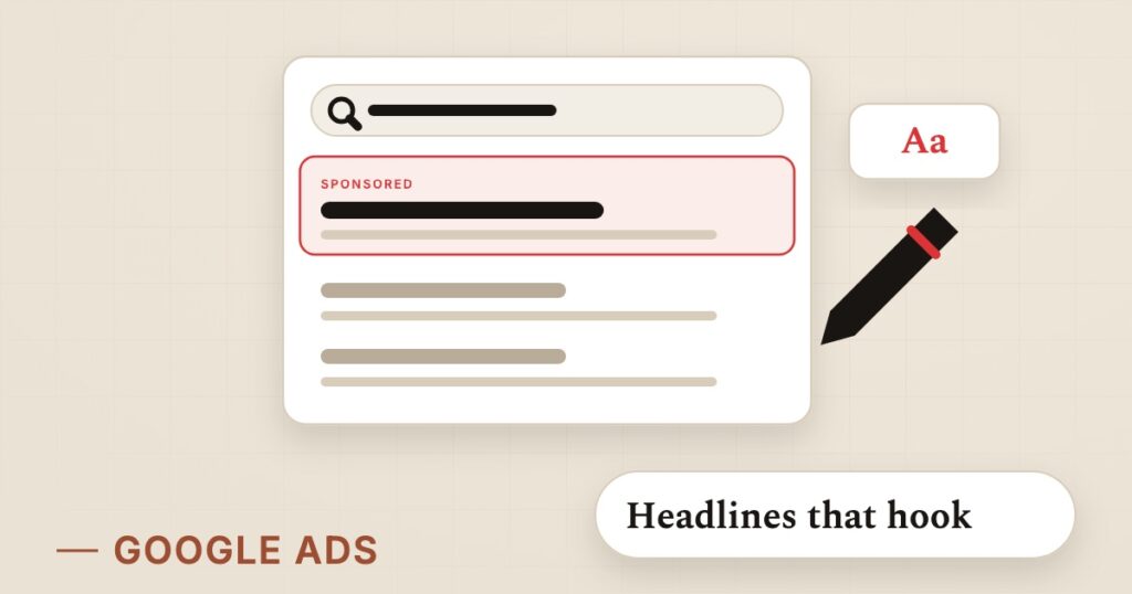 Illustration for ad copy: Headlines that hook
